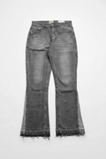 Grey Flare Jeans - White Background